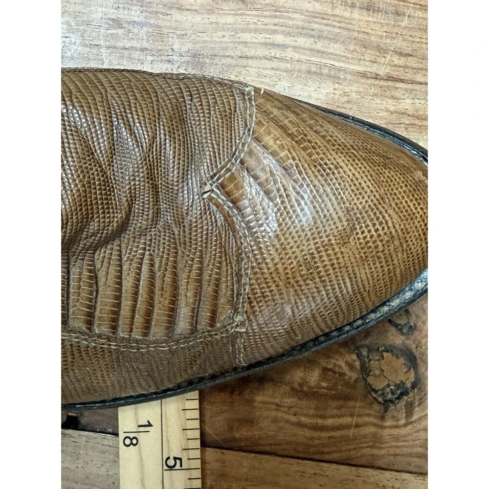 Vintage Tony Lama Exotic Cowboy Boots Mens Sz 10 D Style 8550 Gold Label USA